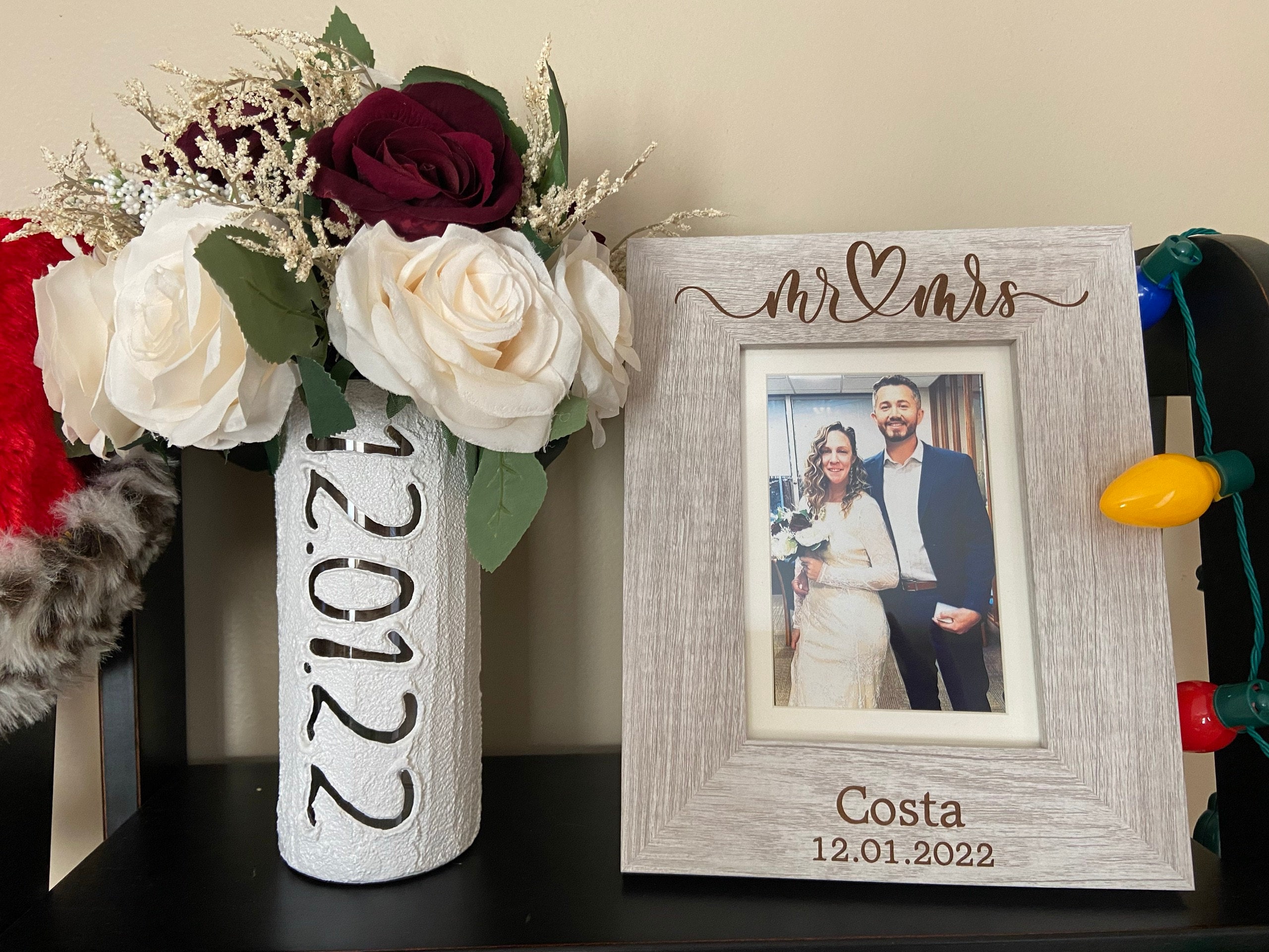Date Vase Wedding Present, Custom Special Date Gift, Vase Carving, Personalized Gift, Wedding Gift, Birthday Gift, Wedding Shower