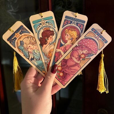 Bookmarks Art Nouveau Princesses Elegant Women - Etsy