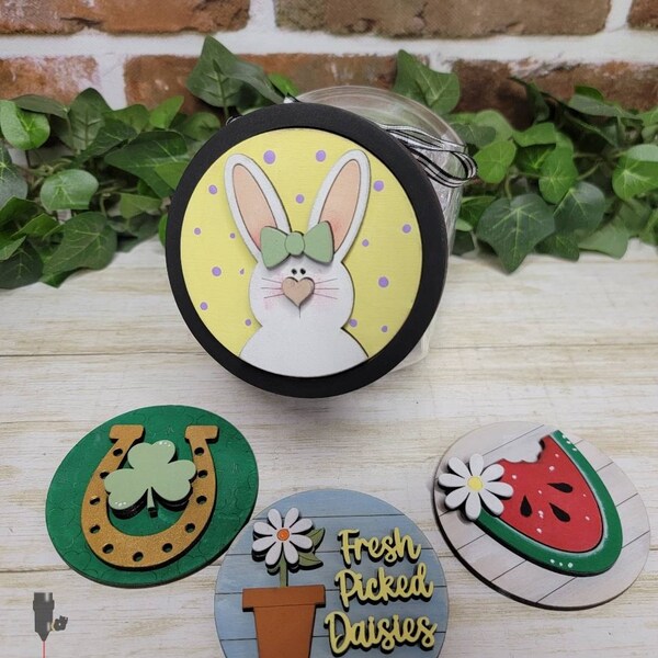 Candy Jar Cookie Jar Lid Interchangeable Frame SVG File | Laser Cut ...