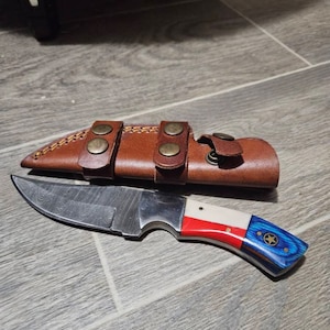 Custom Handmade Viking Axe with Damascus Steel Blade & Rosewood Handle