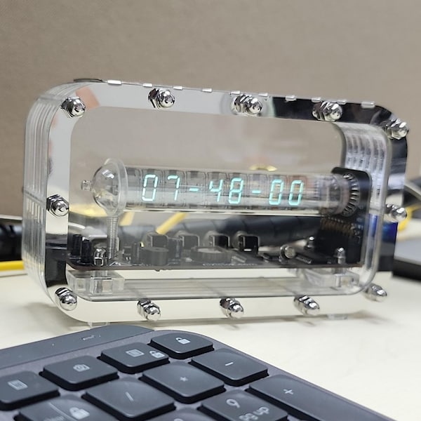 EUNEWR LED Nixie Tube Clock,Orologio Tubo Digitale Con Calendario - Foto 5