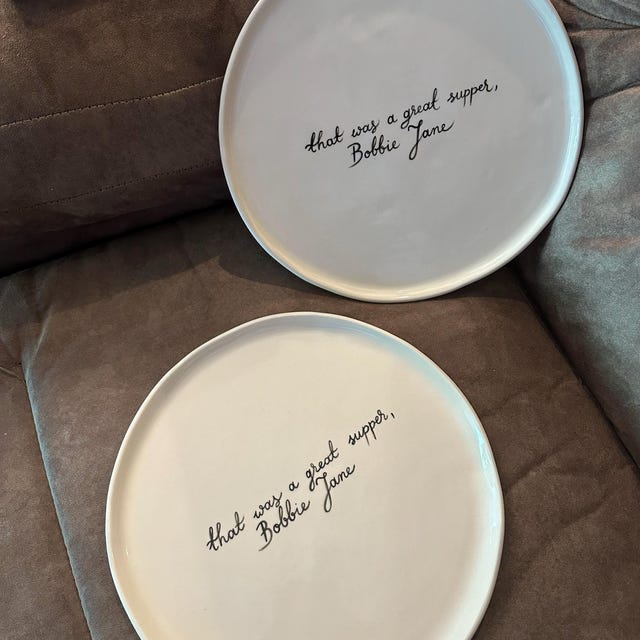 Ceramic personalized dinner plate