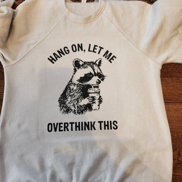 T-Shirt Uomo 'Hang On, Let Me Overthink This' - Grigio, Taglia L - Ironia E Sarcasm - 2