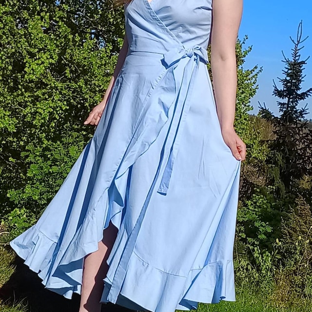 etsy wrap dress bridesmaid Sage Green Organic Cotton Wrap Around Dress, Long Dress, Bridesmaid Dress,  Wedding Guest Dress, Wrap Dress, Maxi Dress, Summer Dress