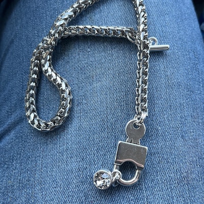 Make a Statement Beaded Square GG Silver Bracelet -SL