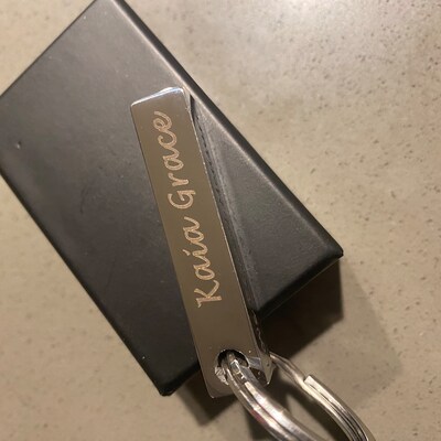 Engraved Silver Bar Custom Keychain Boyfriend Men Unique Holiday Day ...