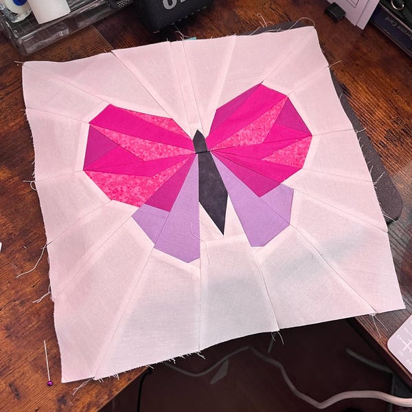 Butterfly FPP Quilt Block PDF Pattern - 4 Block Sizes - Etsy