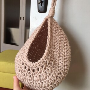 Crochet Pattern, Crochet Basket, Nursery Decor, Hanging Basket, Bedroom ...
