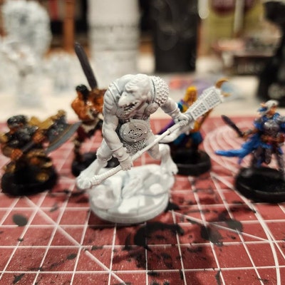 Orc Barbarian Warrior Knight Dnd Miniature, Heroquest RPG, Tabletop ...