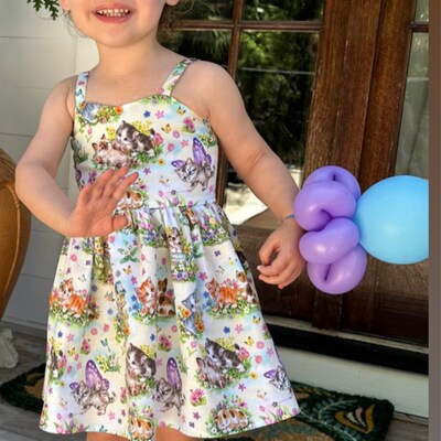 Organic Golden Polka Dots Twirl Dress