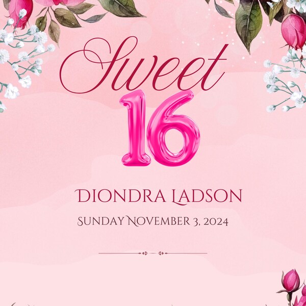 Wedding Program Template With Pink Roses, Wedding Order of Service ...