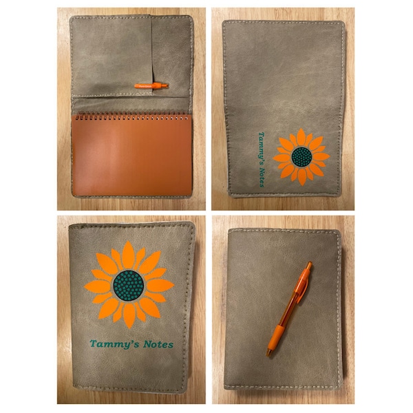 Leather A6 Notebook Cover Pattern: SVG / DXF / PDF - Etsy