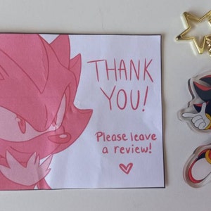 Shadow & Silver the Hedgehog 3 Clear Blue Acrylic Charm 