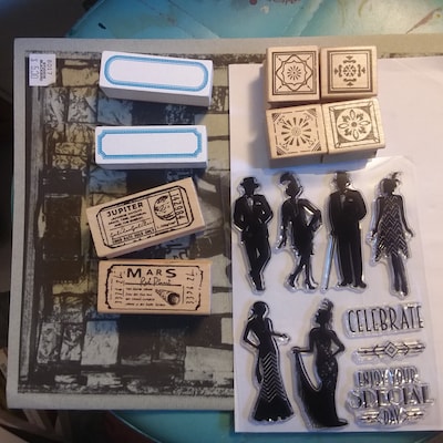 Simple Labels Stamp Tags Numbers Wood Rubber Stamps for Decorate ...