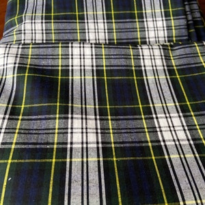 Red Royal Stewart Tartan Fabric Matching Thread. Tartan Fabric by the ...