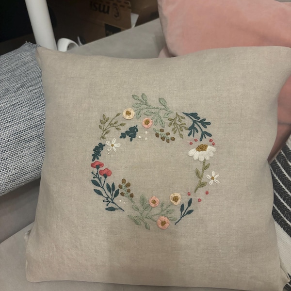 Wildflower Wreath // 6 Inch Embroidery Hoop Art // PDF Pattern With ...