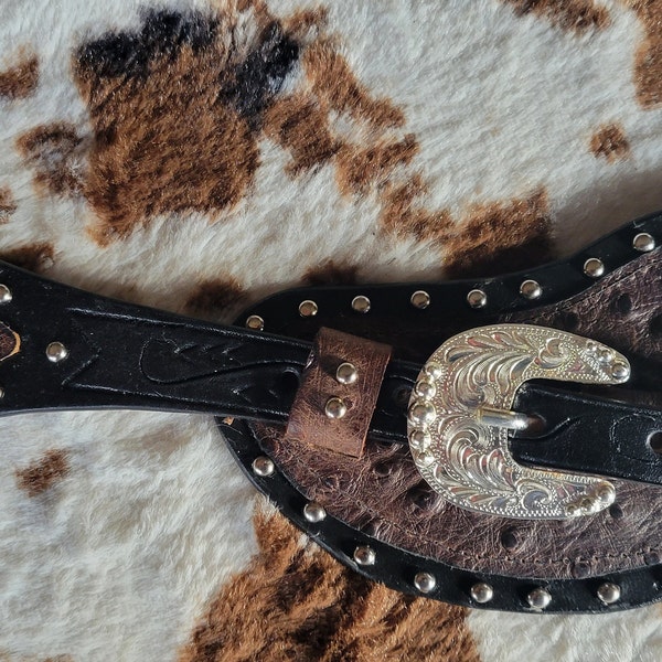 Antiqued Manzanillo Western Belt Buckle Set – 3-Piece With Loop & Tip, Silver Plate, Men's