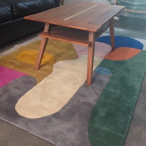 Flamingo Modern Abstract Woolen Minimalist Subtle Colorful Area Rug for ...