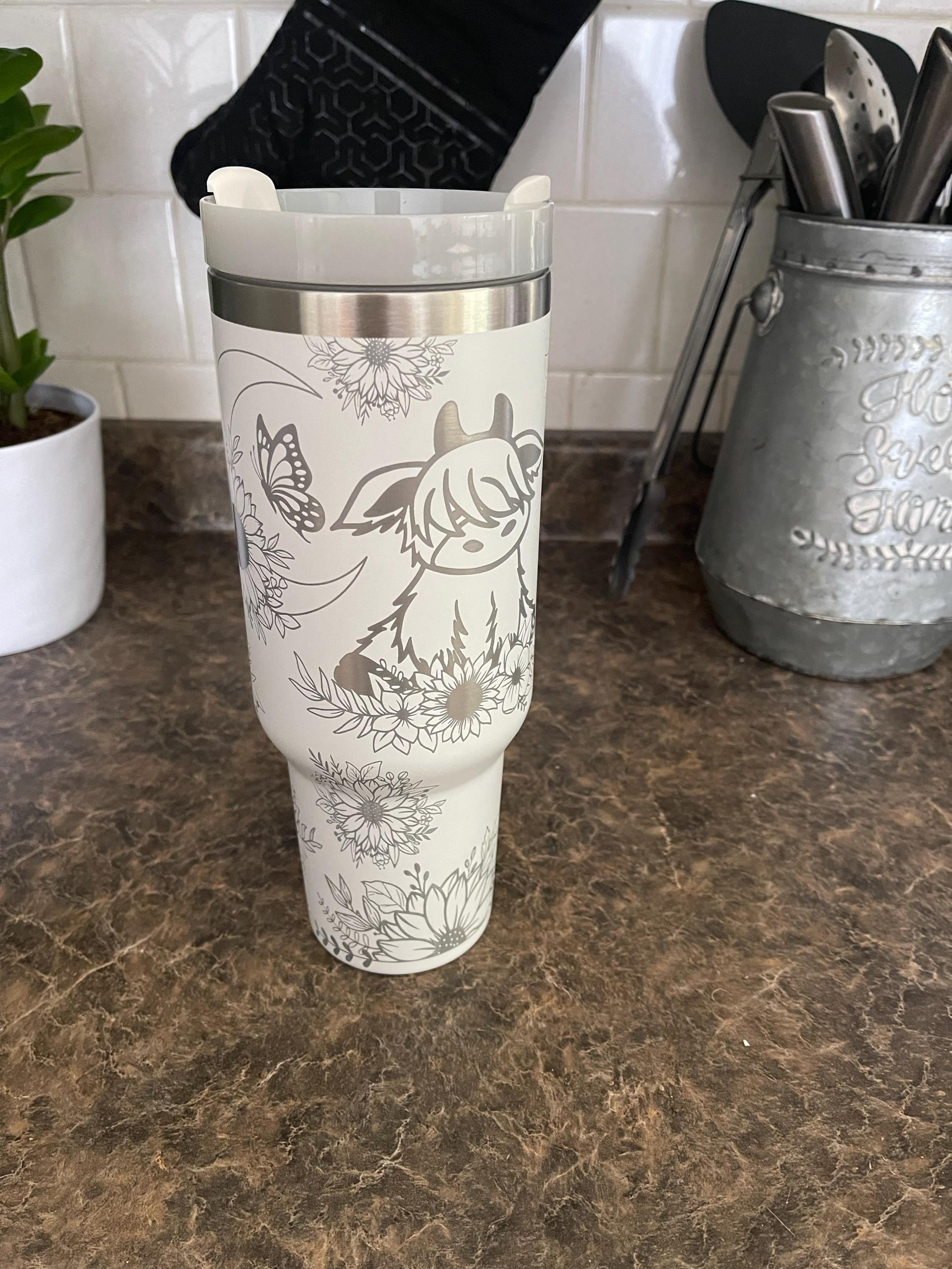 Cow 40oz cup|Highland cow tumbler|Highland 40oz cup|Baby cow tumbler|Sunflower 40oz cup|Moon 40oz cup|Personalized water bottle|New bottle