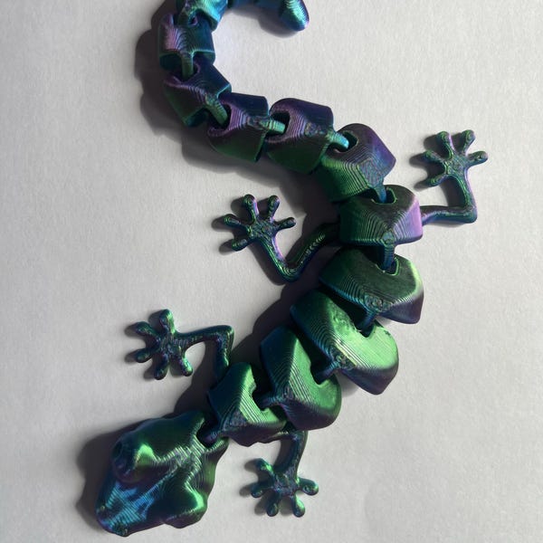 3D Printed Articulated Lizard: Flexible Reptile Toy - Etsy