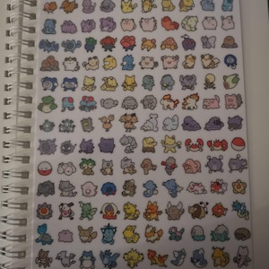 Poké Gen 1 001-151 Vinyl Sticker Sheet | 153 mini stickers!