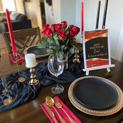 Red Gold Welcome Signs,womans Red Gold Welcome Sign,red Gold Birthday ...