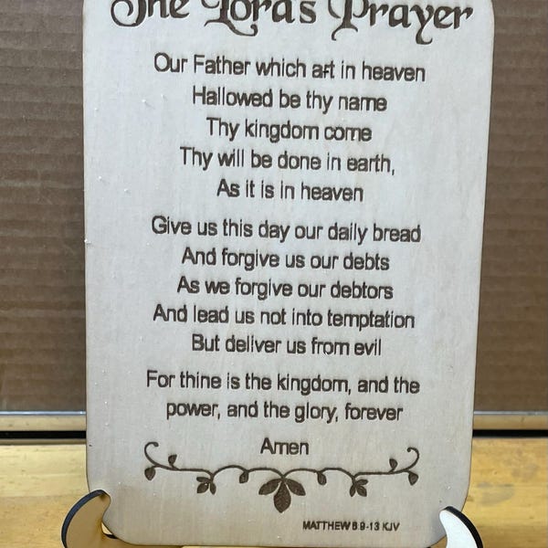 The Lords Prayer Svg for Laser Cutting, Christian Scripture Bible Verse ...