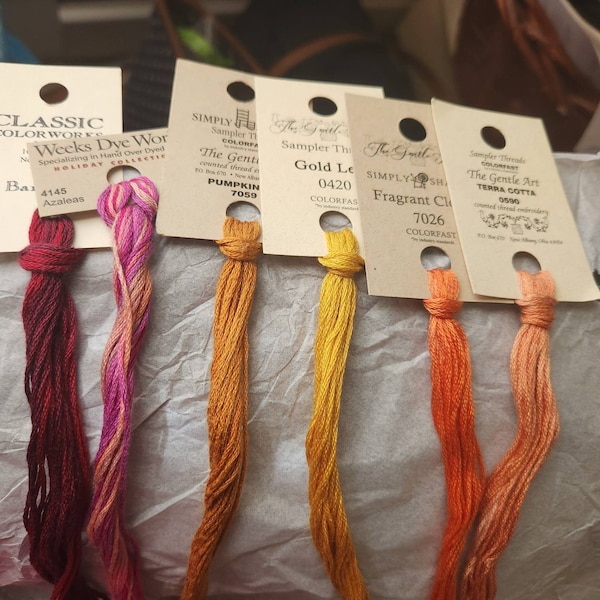 Grape Leaf by the Gentle Art is 5 Yard of Over Dyed Cotton Thread Etsy