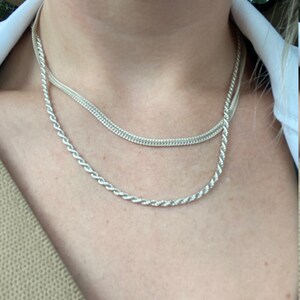 Izaara Sterling ItalianSilver Rose Gold-Plated lian 2mm Curb Link Thick Solid 925 Necklace Chain 17