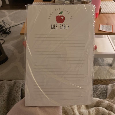 Teacher Round Lettering From the Desk of Notepads Notes - Etsy