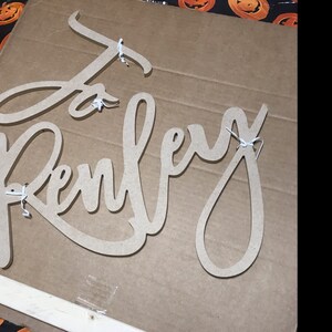 Custom wood name sign for nursery girl, boy, over crib sign, baby name sign, family name sign, custom name sign, wooden sign,instant preview photo