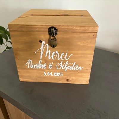 Urne Carton Pour Mariage, Anniversaire, Baptême – Boîte à Cadeaux Avec Fente