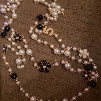 California Cross Pearl Multi-Layer Necklace