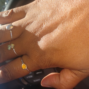 Customer photo from Jayleen, Dainty Raw Citrine Ring in Yellow Gold