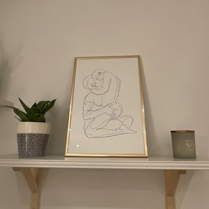 Gay Couple Print Minimal Nude Line Drawing Wall Art Printable - Etsy