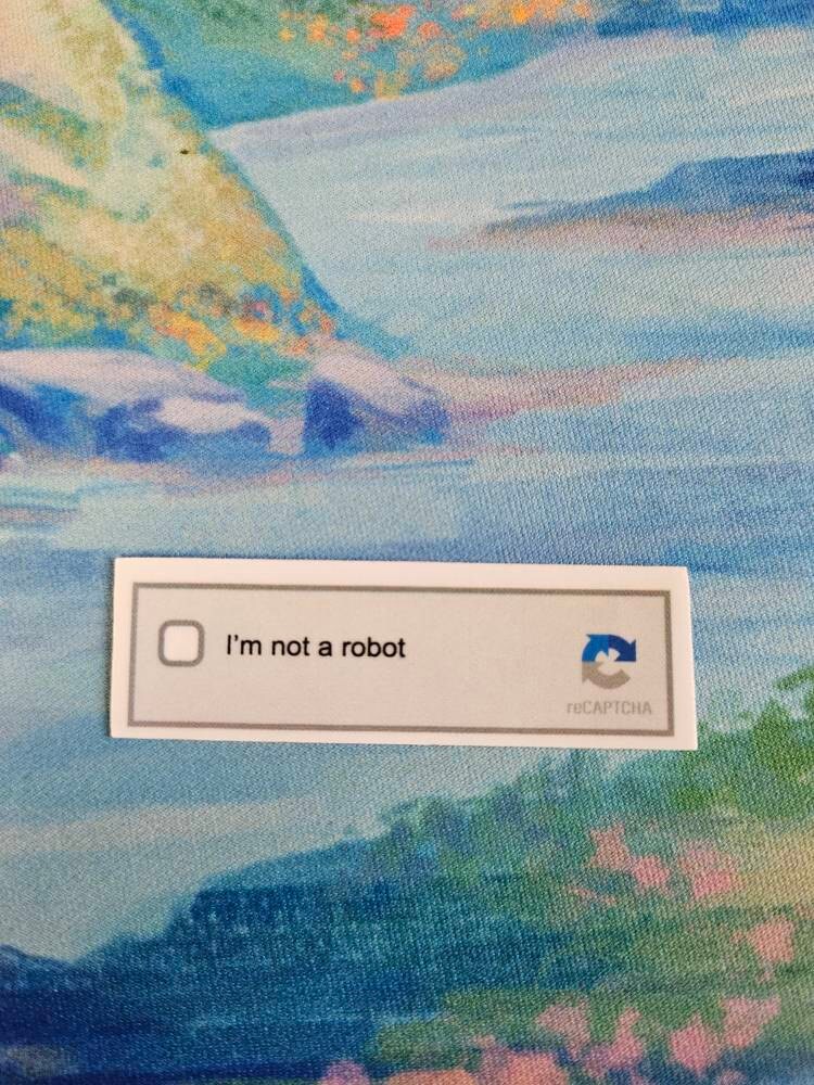 reCAPTCHA Sticker | Internet Security Decal | I Am Not a Robot | Funny Laptop Sticker | Geek Gift