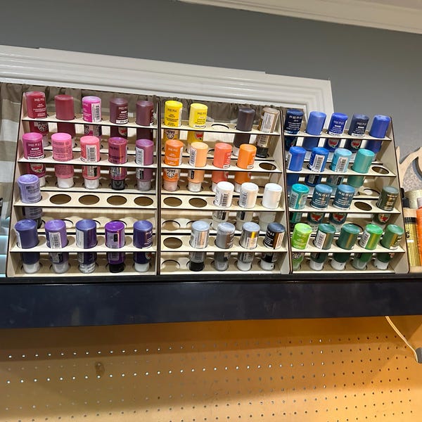 Versatile Craft Paint Storage Rack SVG Laser Cutting Files - Organize ...