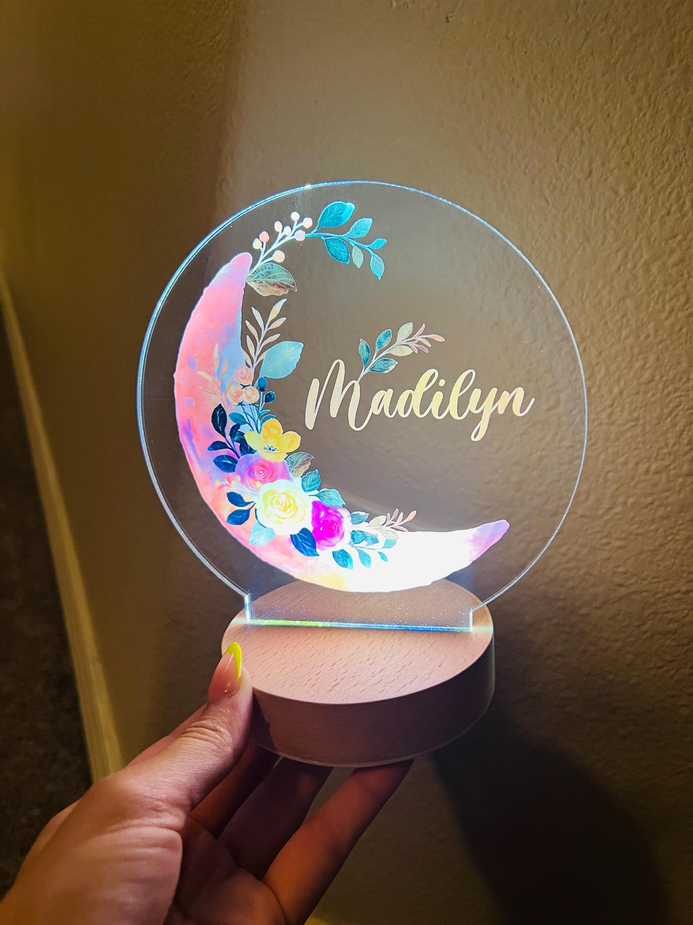 Baby Girl Gift, Personalized Night Light for Kids, Custom Night Light, Infant Gift, Personalized Lamp, Name Night Light