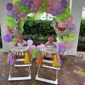 BOXOB Daisy Bannière de chaise haute pour 1er anniversaire avec 1er chapeau couronne, décorations de premier anniversaire de bébé fille pour fille