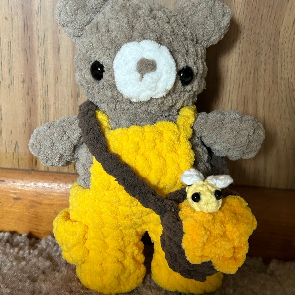 Mr Honey Bear Blue Overalls