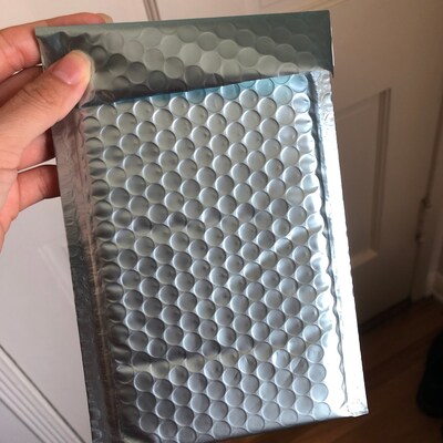 thumbnail image 2 of ProLine 50pk Matte Metallic Ice Blue Poly Bubble Mailers #000 – 4x8 (Inner 4x7), Self-Seal 2 of 4
