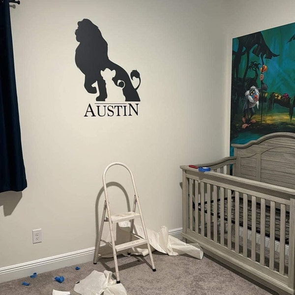 Lion King Personalized Wall Decal Childrens Wall Decor Disney Cub ...