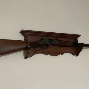 Rustic Wooden Gun Rack Stand Presentation Table Display Rifle Shotgun ...