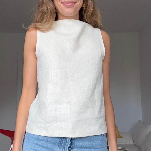 Boat Neck Top Sewing Pattern Women Blouse Sewing Patterns Size:us2 30