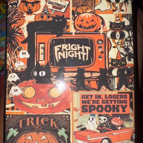 Vintage Halloween Kindle Insert Spooky Kindle Inserts Kindle Accessory ...