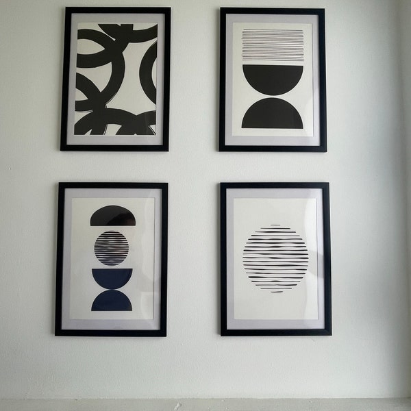 Navy Blue Bathroom Wall Art, Blue Bathroom Wall Decor, Funny Bathroom