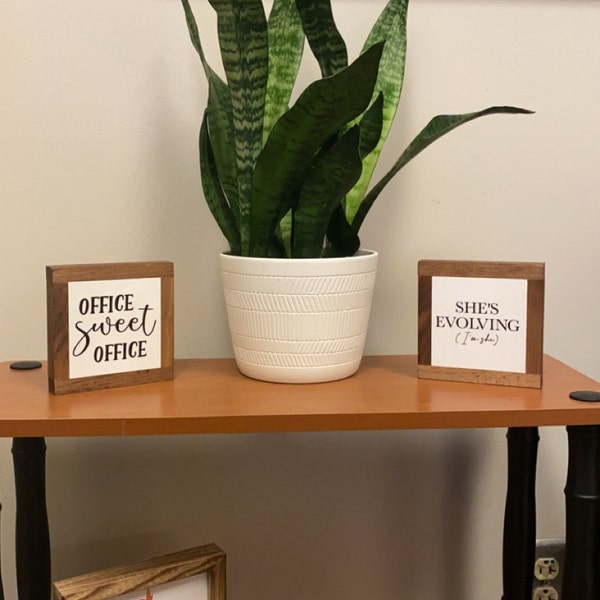 Office Sweet Office Sign, Office Desk Decor, Funny Office Space Sign ...