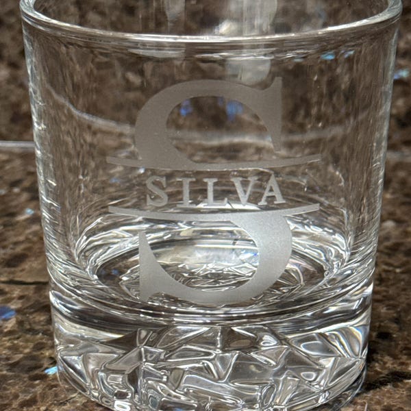 Custom Whiskey Glass Glacier Bottom Custom Whiskey Glass, Whiskey Lover ...