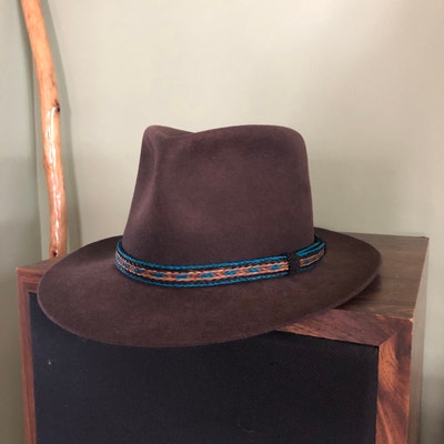 Boldest Horsehair Hat Band Cinnamon-turquoise Cowboy - Etsy