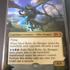 MTG 改変アートカード - 破滅の龍、ニコル・ボーラス // 復活の龍